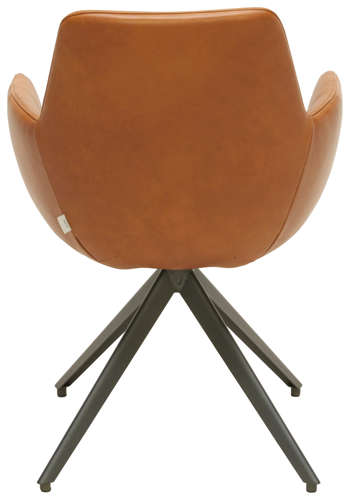 ARMLEHNSTUHL  in Echtleder gewachst  - Anthrazit/Bernsteinfarben, Design, Leder/Metall (60/87/62cm) - Bert Plantagie