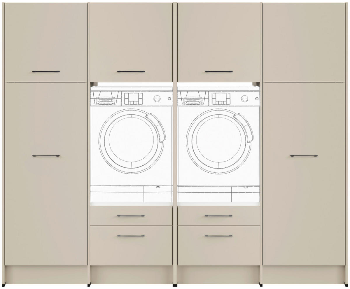 HAUSWIRTSCHAFTSRAUM  in Hellgrau  - Hellgrau, Basics, Holzwerkstoff (249,6cm) - Impuls