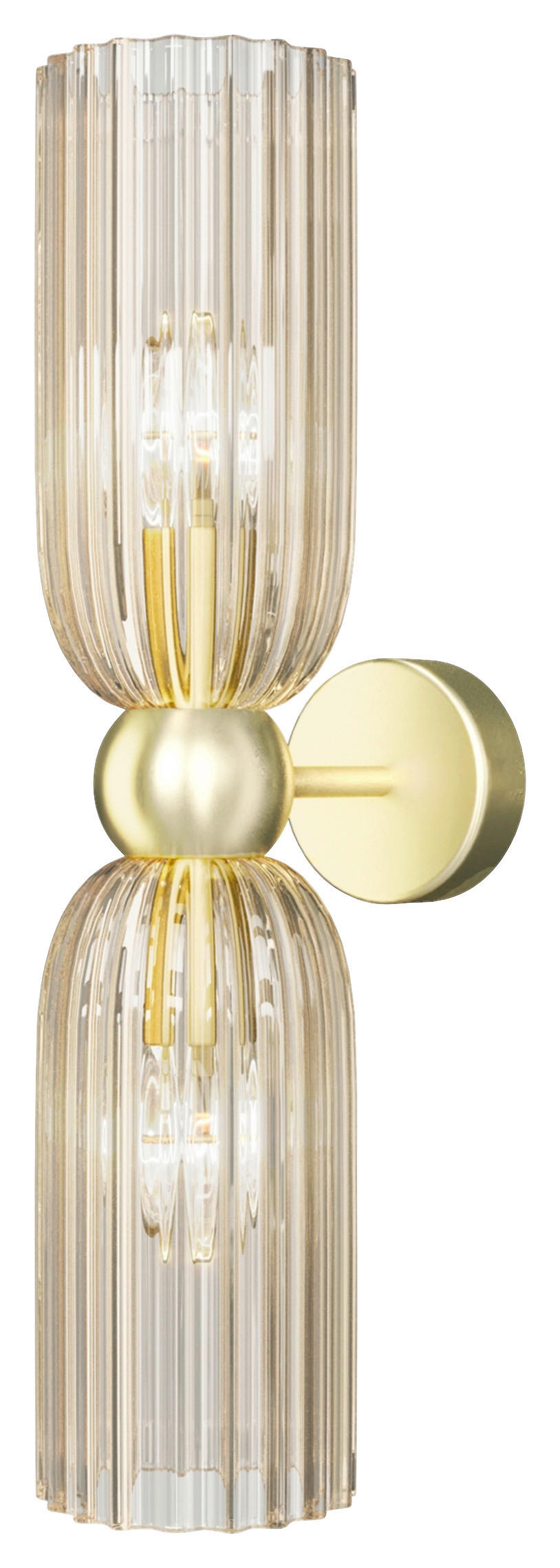 WANDLEUCHTE 18/43,5/10 cm   - Goldfarben, Glas/Metall (18/43,5/10cm) - MAYTONI