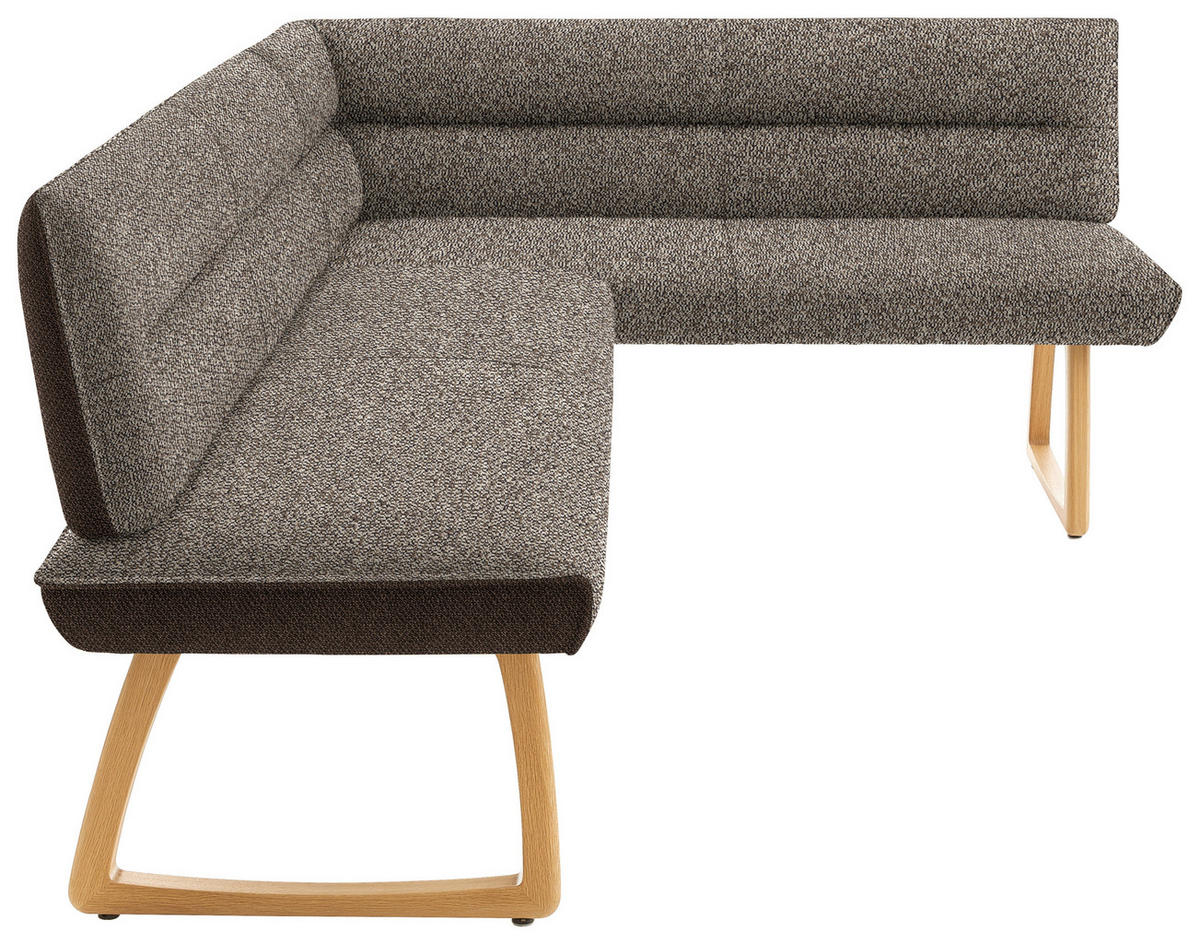 ECKBANK 237/162 cm  in Braun, Hellbraun  - Hellbraun/Eichefarben, Design, Holz/Textil (237/162cm) - Koinor