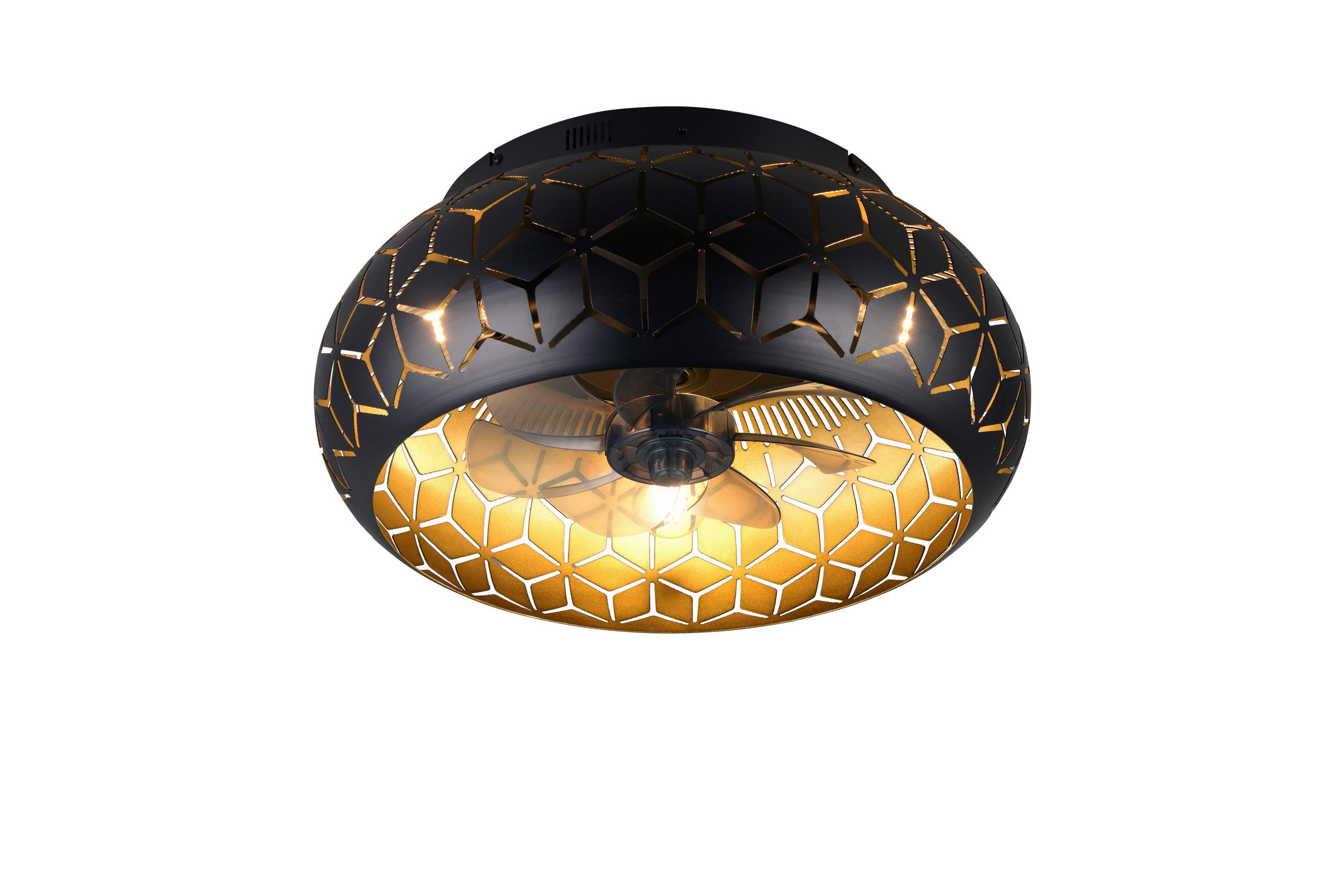 DECKENVENTILATOR  50/22 cm    - Transparent/Goldfarben, Lifestyle, Kunststoff/Metall (50/22cm)