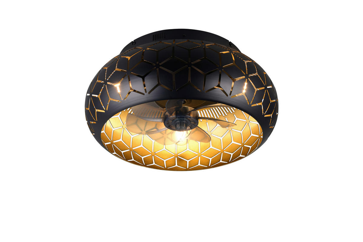 DECKENVENTILATOR  50/22 cm    - Transparent/Goldfarben, Lifestyle, Kunststoff/Metall (50/22cm)
