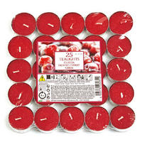 SET ČAJNIH SVEĆICA   - Osnovno, staklo/drvo (3,7/1,8/3,7cm)