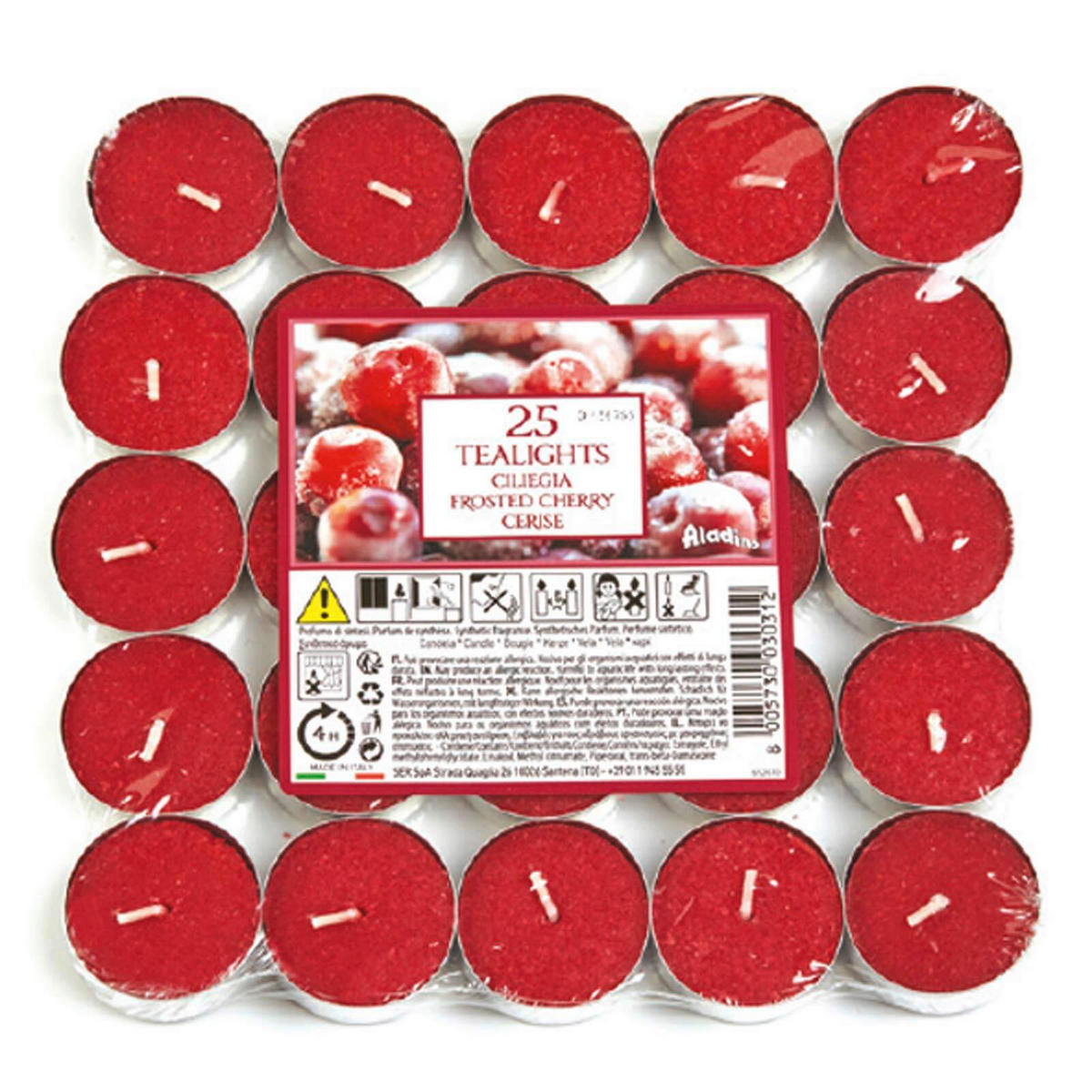 SET ČAJNIH SVEĆICA   - Osnovno, staklo/drvo (3,7/1,8/3,7cm)