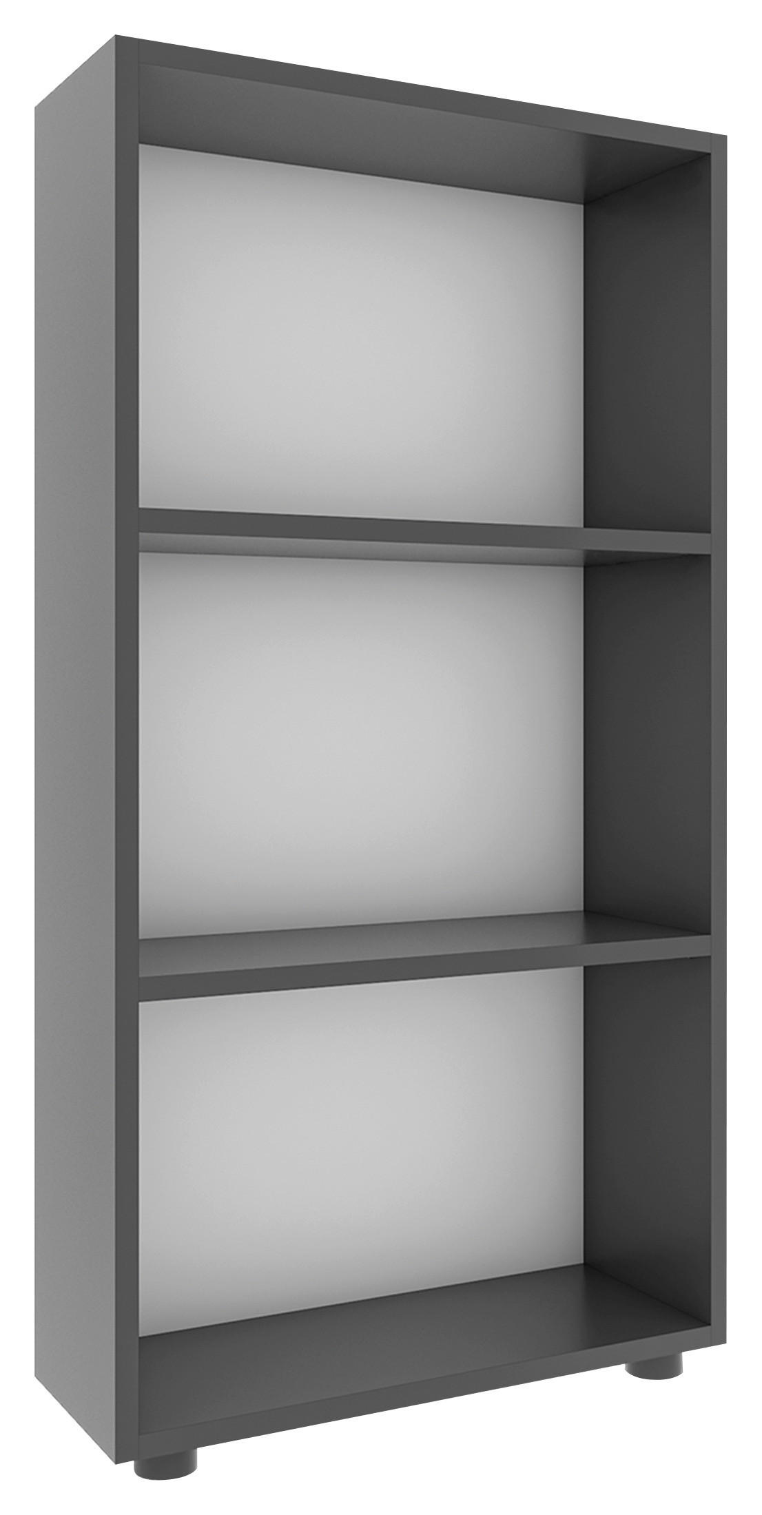 REGAL  56/108/20 cm Anthrazit  - Anthrazit/Schwarz, Modern, Holzwerkstoff/Kunststoff (56/108/20cm) - MID.YOU