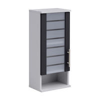 HÄNGESCHRANK 30,3/70,8/20,5 cm  - Edelstahlfarben/Anthrazit, MODERN, Glas/Holzwerkstoff (30,3/70,8/20,5cm) - MID.YOU
