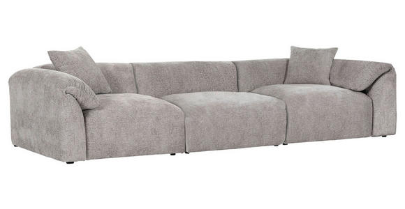 BIGSOFA Flachgewebe Braun  - Schwarz/Braun, MODERN, Kunststoff/Textil (320/66/111cm) - Carryhome