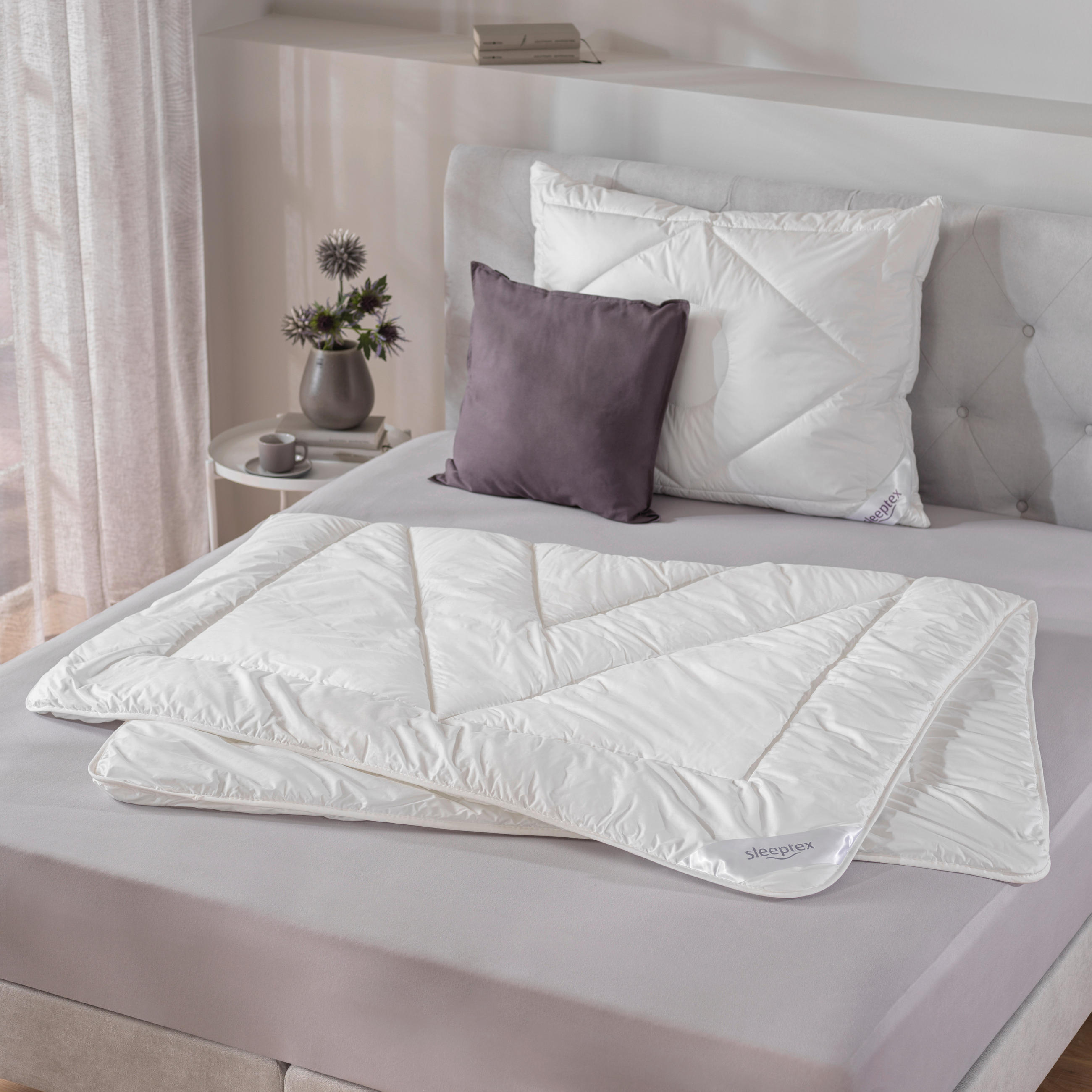 CELOROČNÍ PŘIKRÝVKA, 140/200 cm, polyester - bílá, Basics, textil (140/200cm) - Sleeptex