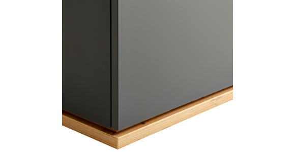 SIDEBOARD Graphitfarben, Eiche Artisan Einlegeböden  - Schwarz/Graphitfarben, MODERN, Holzwerkstoff/Kunststoff (139/93/42cm) - Xora