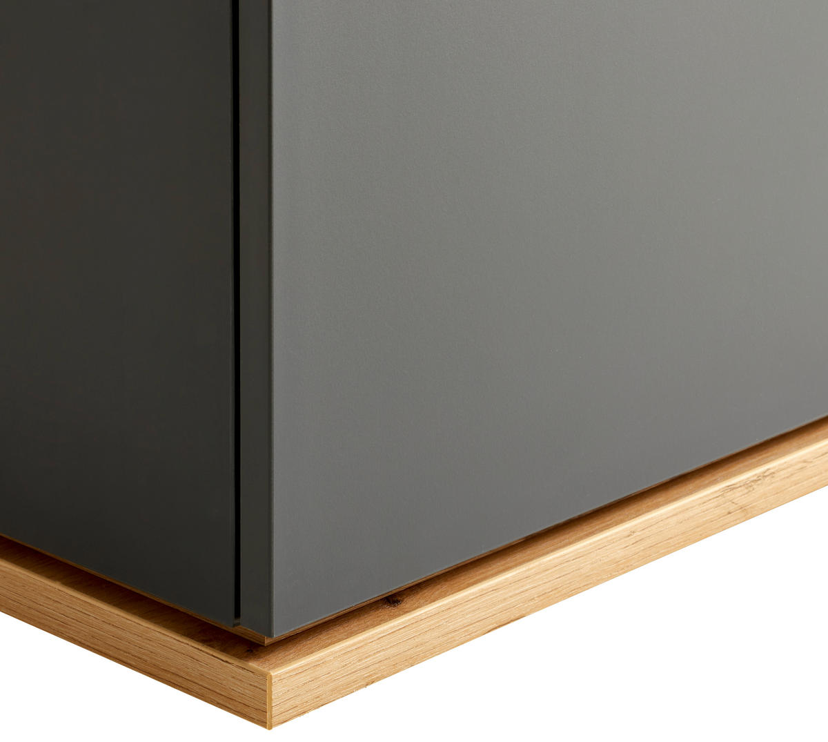 KOMODA S VRATIMA - crna/grafitno siva, Moderno, pločasti materijal/plastika (139/93/42cm) - Xora