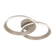 LED-DECKENLEUCHTE Velora 53,5/33/9,3 cm  - Sandfarben, Design, Kunststoff/Metall (53,5/33/9,3cm) - Dieter Knoll