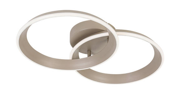 LED-DECKENLEUCHTE Velora 53,5/33/9,3 cm  - Sandfarben, Design, Kunststoff/Metall (53,5/33/9,3cm) - Dieter Knoll