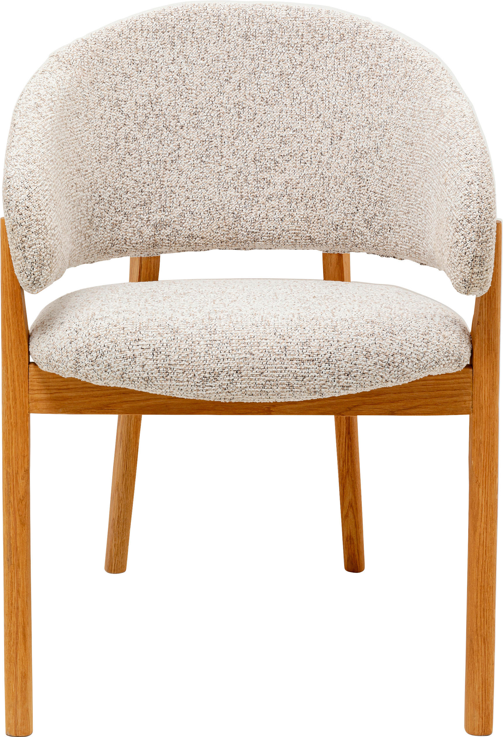 ARMLEHNSTUHL  in Webstoff  - Eichefarben/Grau, Basics, Holz/Textil (58/87/57cm) - Kare-Design