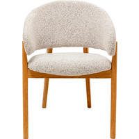 ARMLEHNSTUHL  ,  , Webstoff  ,  - Eichefarben/Grau, Basics, Holz/Textil (58/87/57cm) - Kare-Design