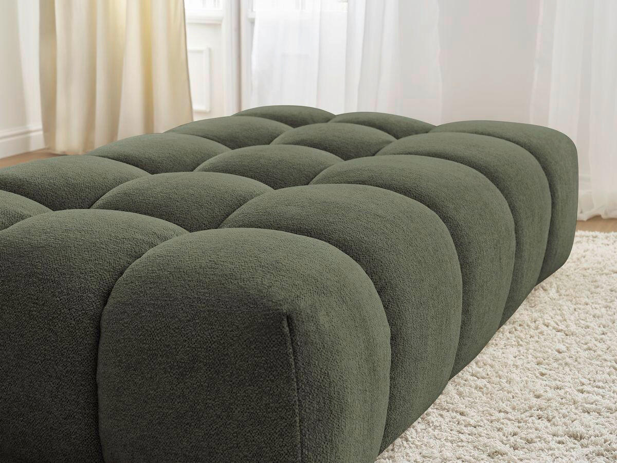 HOCKER EVEREST Flachgewebe Grün  - Schwarz/Grün, MODERN, Kunststoff/Textil (166/100/40cm)