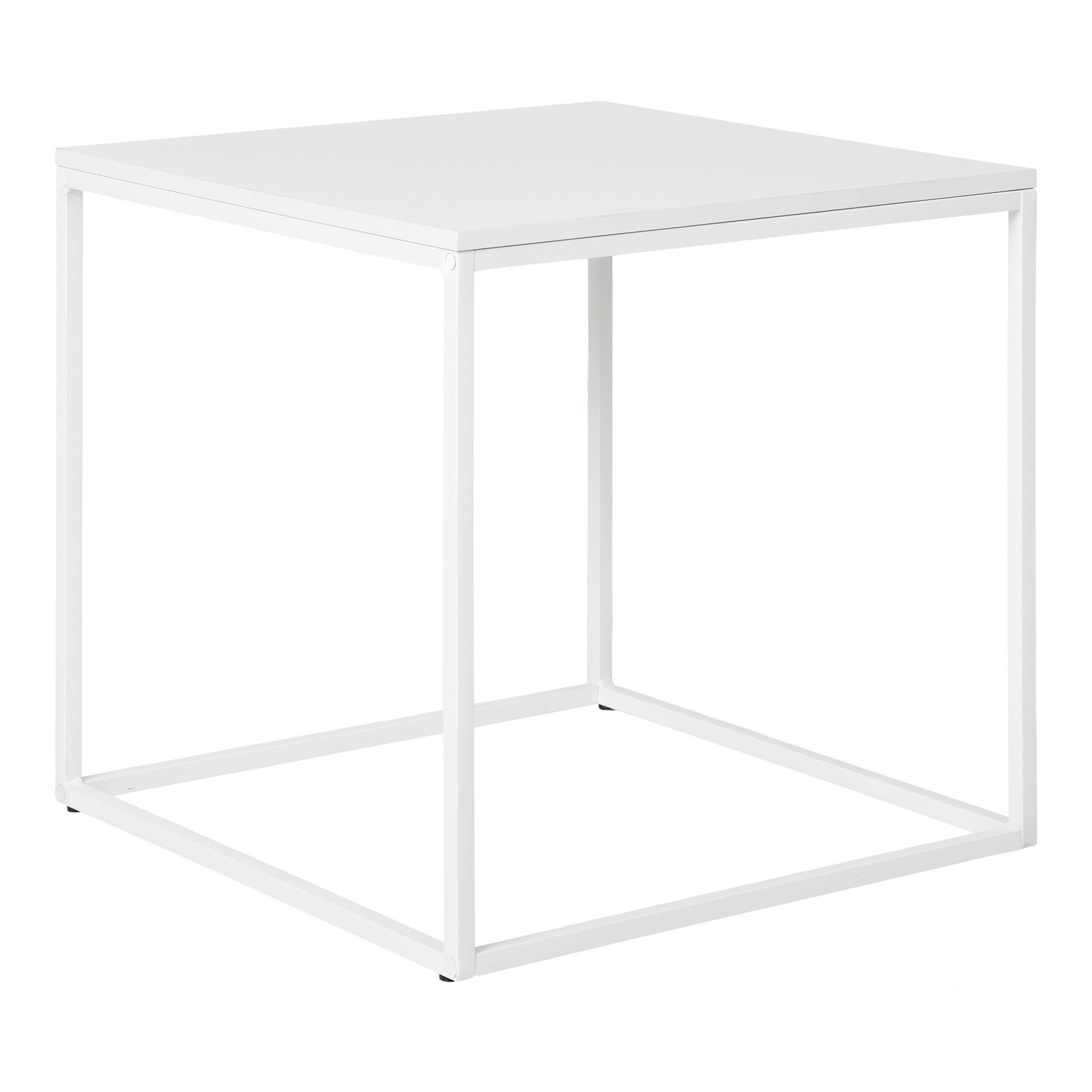 BEISTELLTISCH in Holzwerkstoff 45/45/45 cm  - Weiß, Basics, Holzwerkstoff/Metall (45/45/45cm)