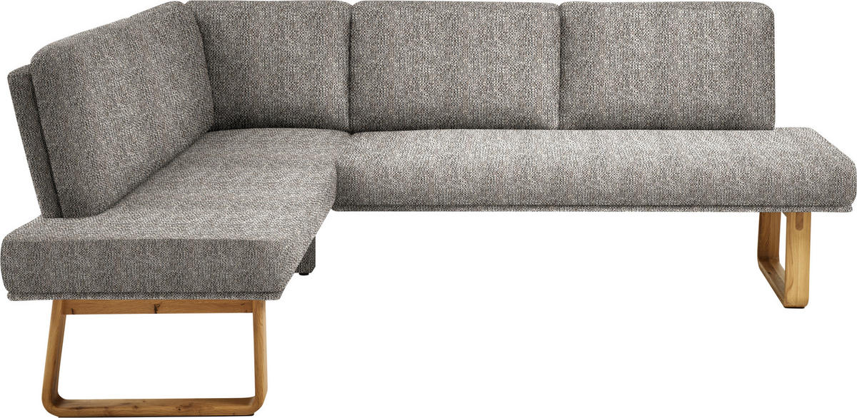 ECKBANK 174/280 cm  in Eichefarben, Beige  - Eichefarben/Beige, Design, Holz/Textil (174/280cm) - Dieter Knoll