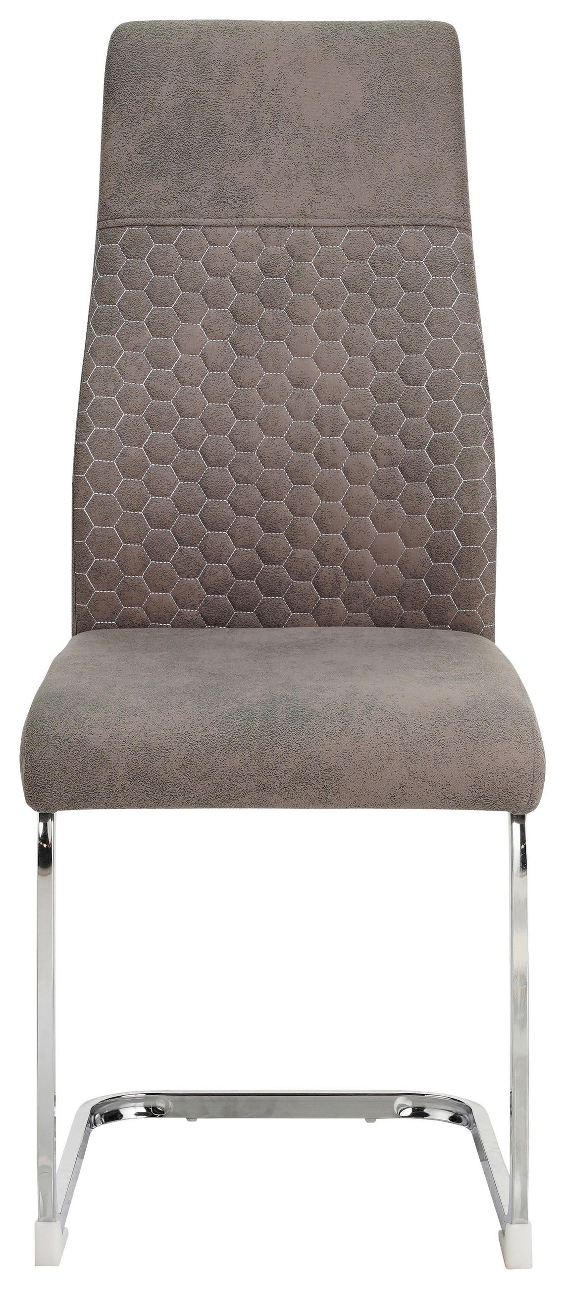 NIHAJNI STOL, kovina, tekstil siva, barve kroma  - barve kroma/siva, Design, kovina/tekstil (43/103/58cm) - Xora