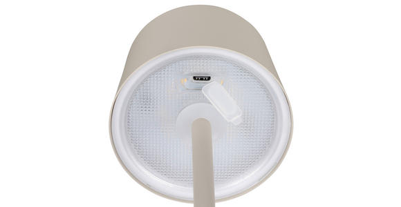 AKKU-TISCHLEUCHTE 9/22 cm  - Beige, Basics, Metall (9/22cm) - Novel