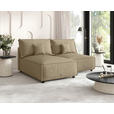ECKSOFA Beige Webstoff Zierkissen, Rückenkissen, Rücken echt  - Beige/Schwarz, MODERN, Kunststoff/Textil (153/200cm) - Xora