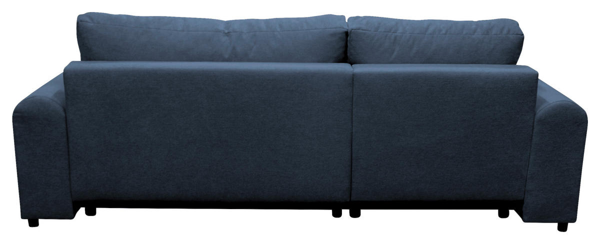 ECKSOFA Dunkelblau Struktur  - Schwarz/Dunkelblau, Design, Kunststoff/Textil (160/250cm) - MID.YOU