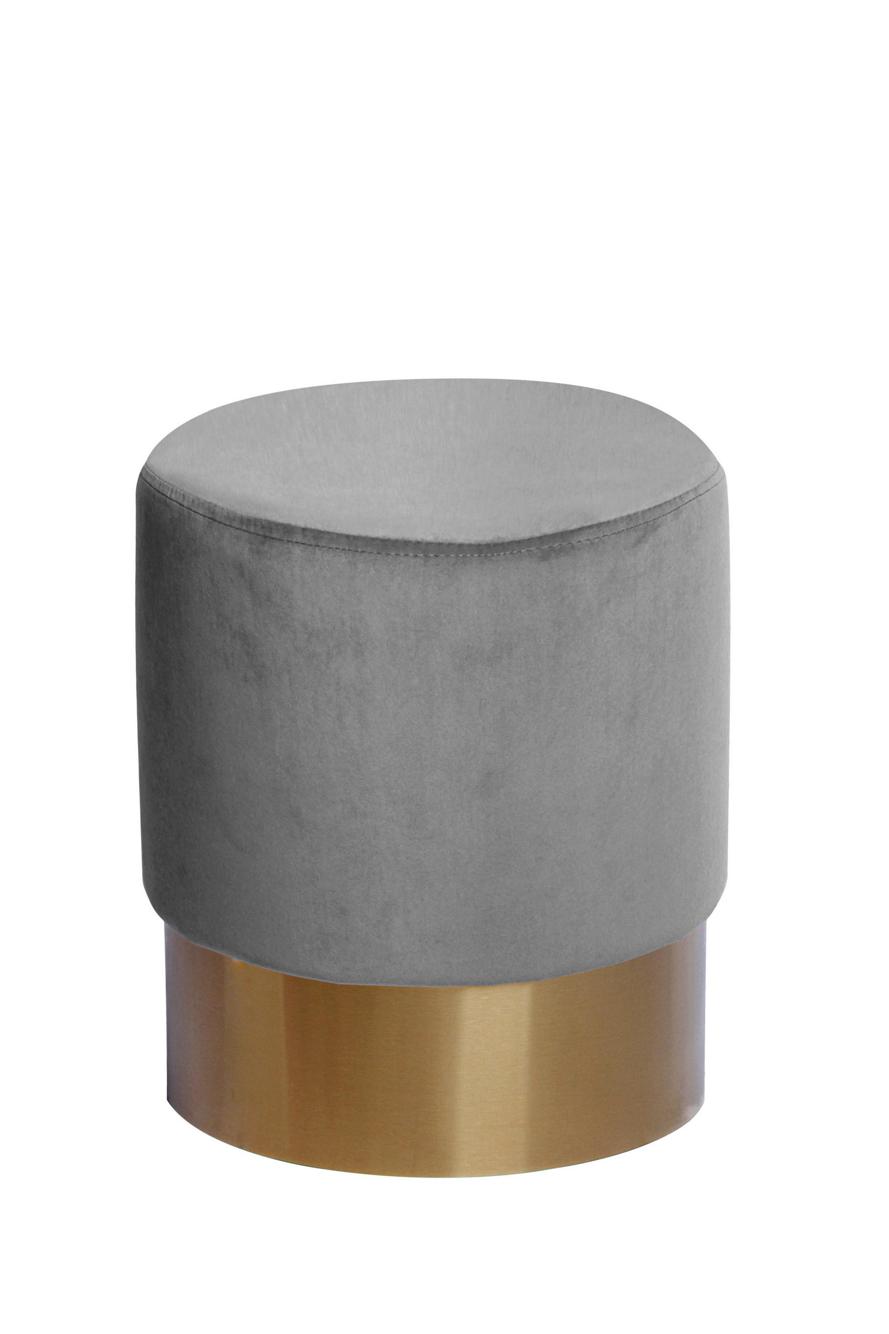 TABURET, dřevo, textil, kompozitní dřevo, 35/42 cm - šedá/barvy zlata, Basics, dřevo/kompozitní dřevo (35/42cm)