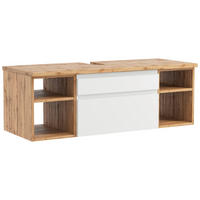 Mască Pentru Lavoar 120/41/47 cm  - alb/stejar Wotan, Modern, material pe bază de lemn (120/41/47cm) - Held