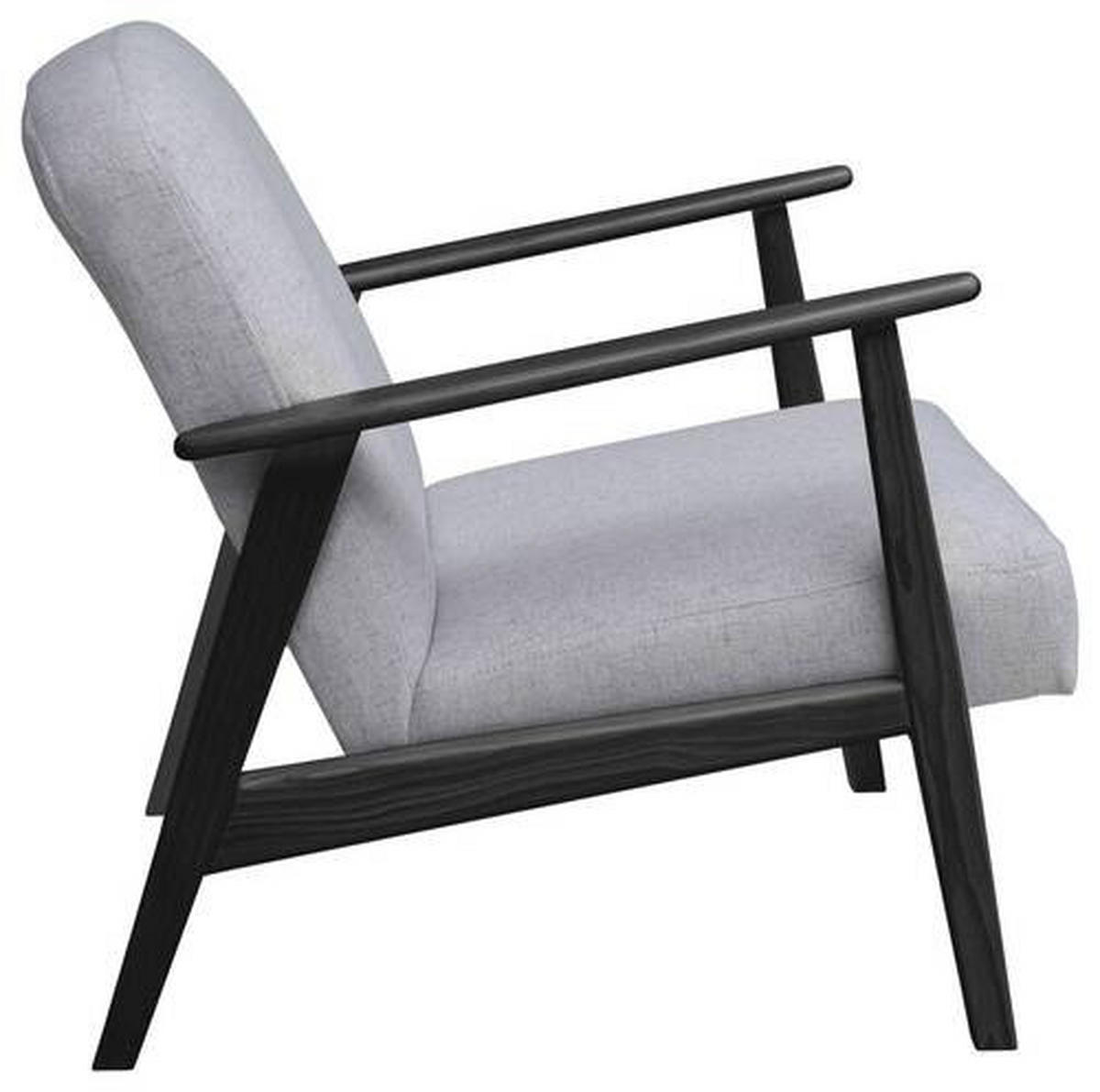 SESSEL in Webstoff Silberfarben, Schwarz  - Silberfarben/Schwarz, Natur, Holz/Textil (63/78/78cm) - Livetastic