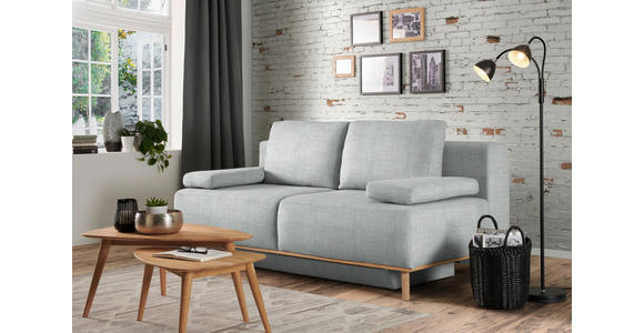 BOXSPRINGSOFA Carla  mit Stoffauswahl, Rücken echt Grau  - Grau, Design, Holz/Textil (203/97/107cm) - Dieter Knoll