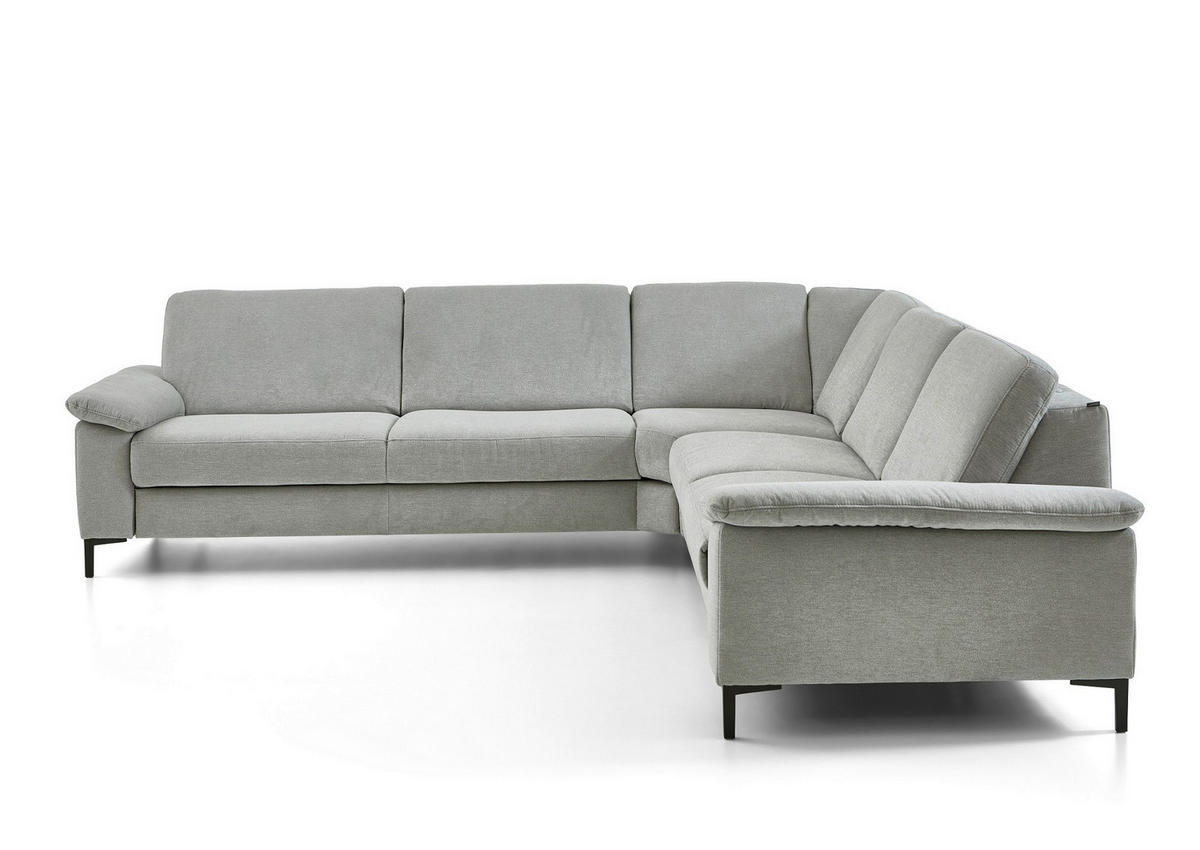 SAROKGARNITÚRA textil antracit  - alumínium színű/antracit, Design, textil/fém (275/242cm) - Dieter Knoll