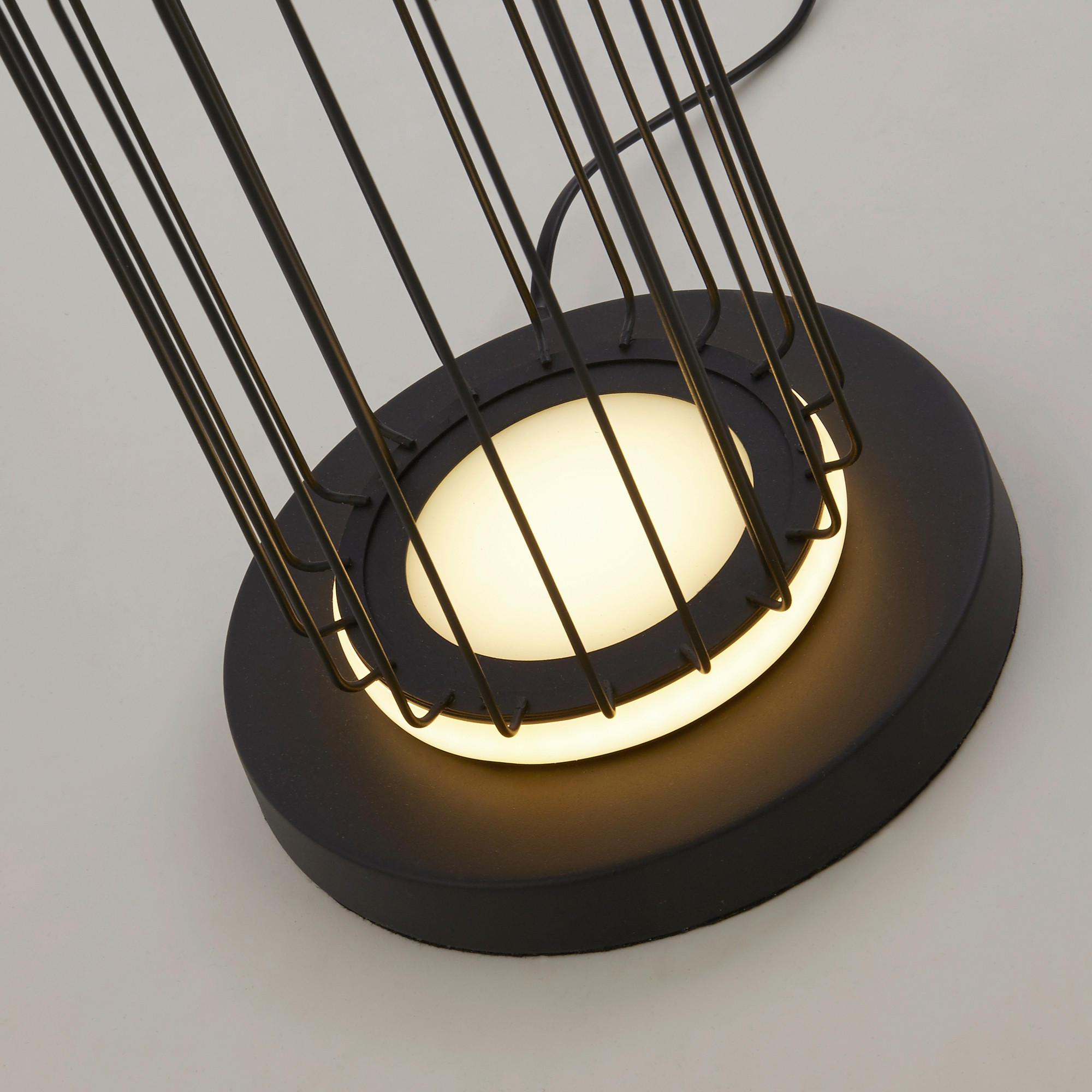 Thumbnail - Searchlight Led-Stehleuchte Circolo, Schwarz, Metall, Kunststoff, 117 cm, Europäischer Sicherheitsstandard, Lampen & Leu...