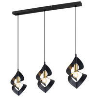 HÄNGELEUCHTE 70/17/120 cm  - Goldfarben/Schwarz, Design, Metall (70/17/120cm) - Collet's Monde