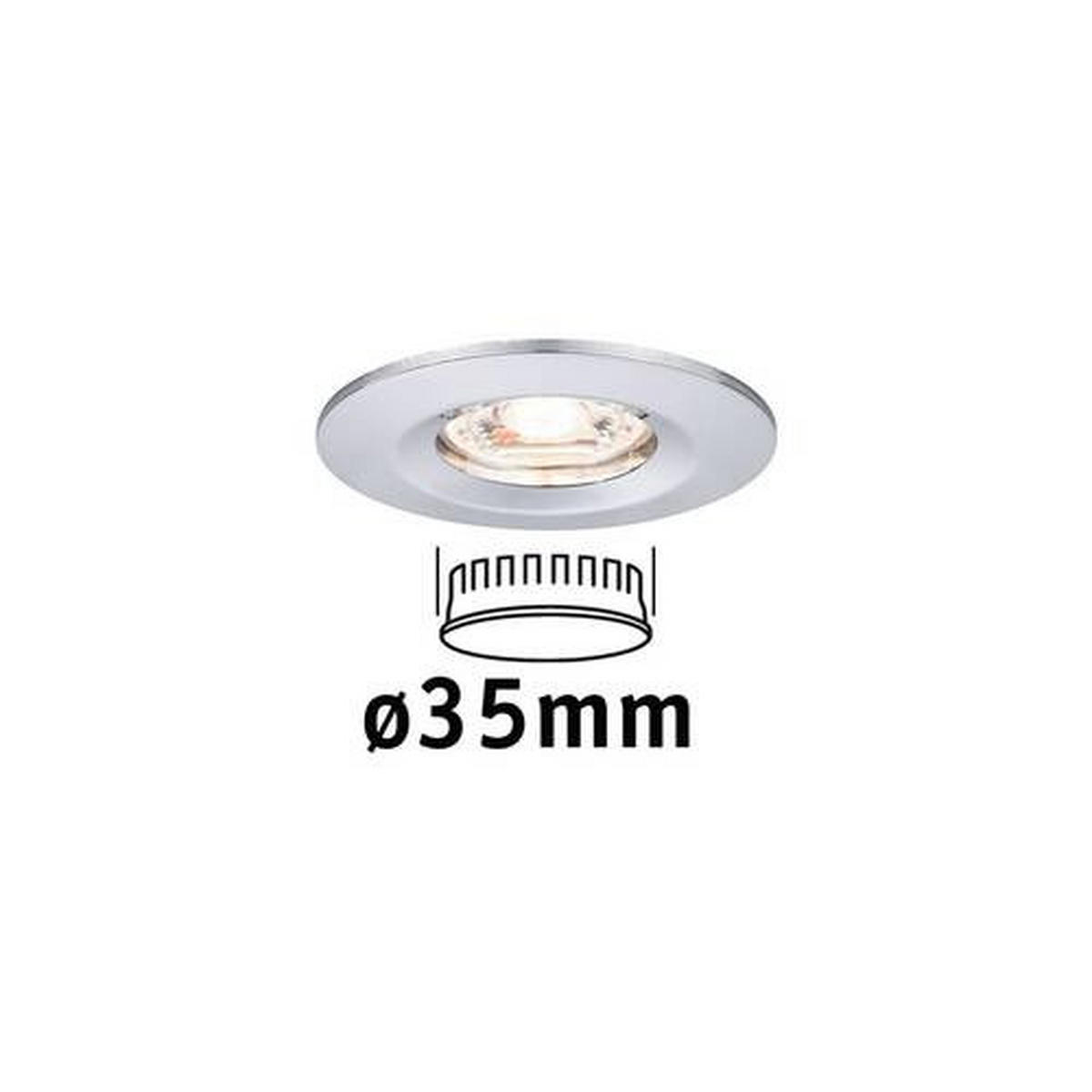 LED-DECKENLEUCHTE 6,5 cm  - Chromfarben/Alufarben, Basics, Metall (6,5cm) - Paulmann