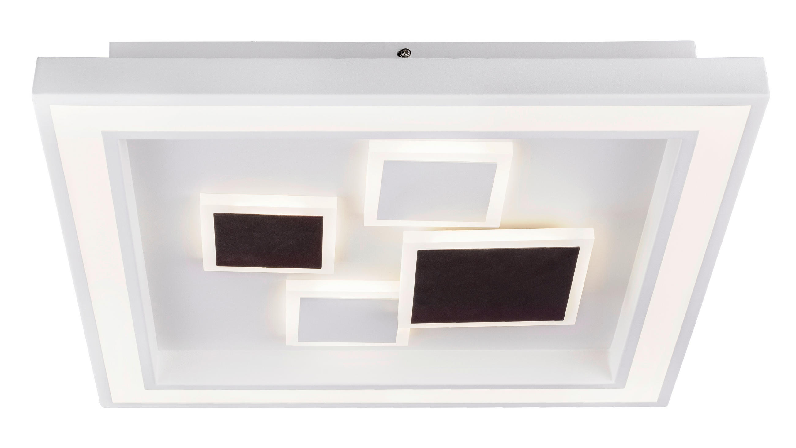 LED-DECKENLEUCHTE 48/48/7 cm   - Opal/Weiß, Design, Kunststoff/Metall (48/48/7cm) - Globo