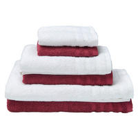FROTTIERSET Santo Rot, Weiß 6-teilig  - Rot/Weiß, Basics, Textil - Esposa