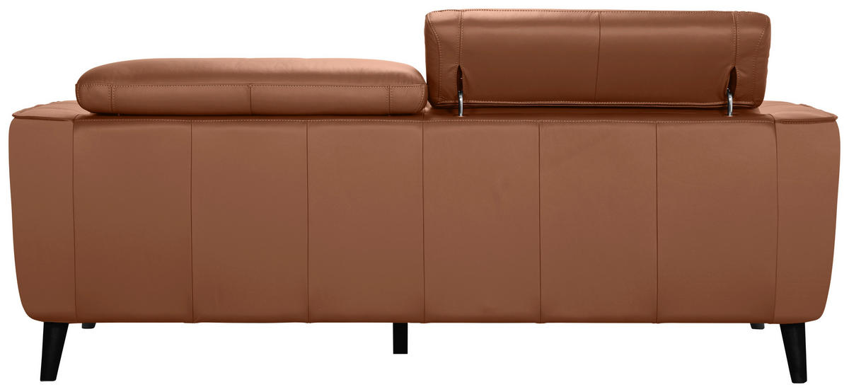 3-SITZER-SOFA Echtleder Cognac  - Cognac, KONVENTIONELL, Leder/Holz (212/92,5/96,5cm) - MID.YOU