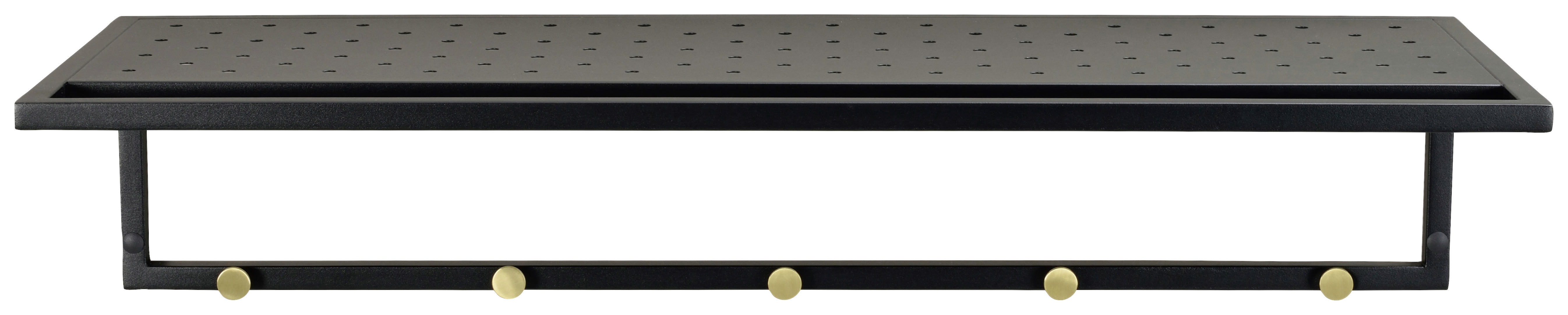 HATTHYLLA - svart/guldfärgad, Klassisk, metall (80/16,5/31,5cm) - Rowico