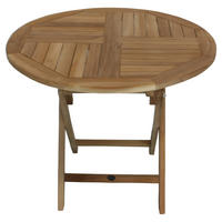 GARTENTISCH 90/90/74 cm Holz rund  - Naturfarben, KONVENTIONELL, Holz (90/90/74cm) - Zebra 