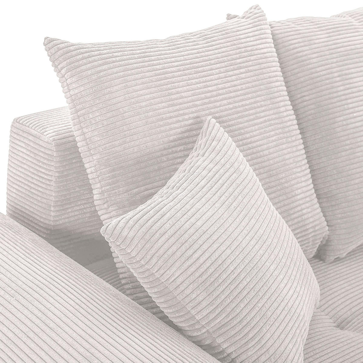 BIGSOFA in Cord Naturfarben  - Eichefarben/Naturfarben, Konventionell, Holz/Textil (270/72/109cm) - Carryhome