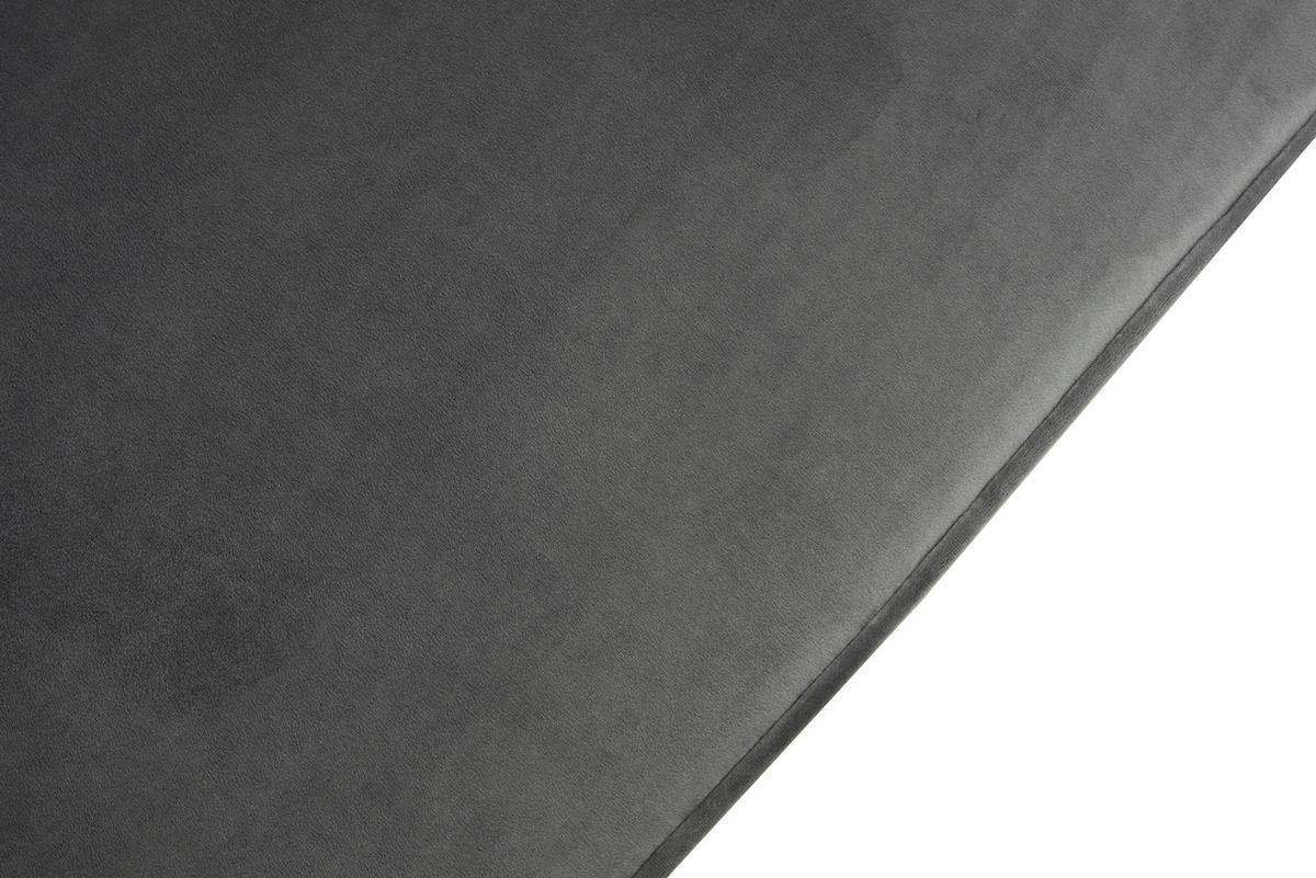 ZOFA CHESTERFIELD,  siva, črna les, tekstil  - siva/črna, Trend, tekstil/les (165/73/87cm) - Xora