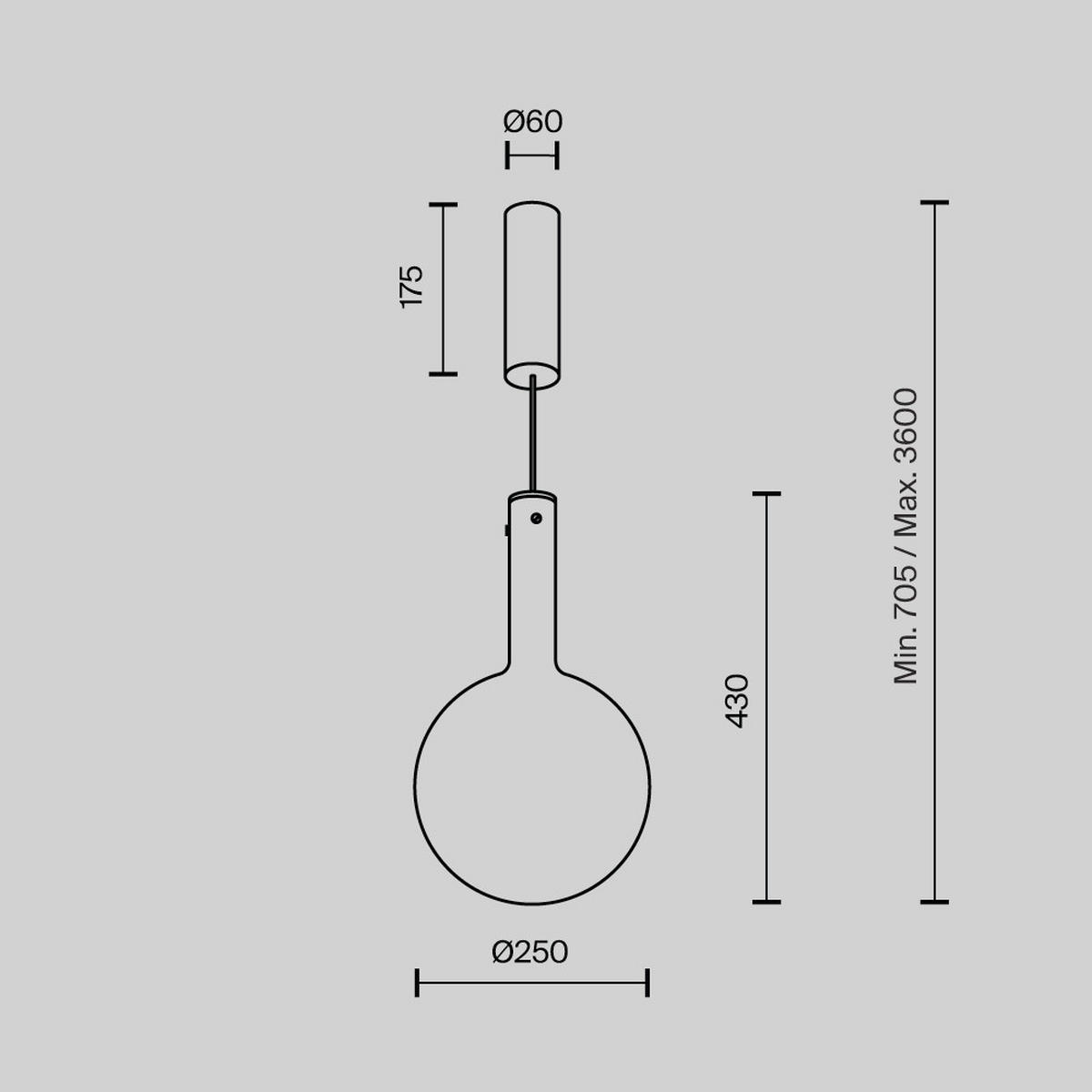 PENDELLAMPA Modern 25/360 cm  - vit, Design, plast (25/360cm) - MAYTONI