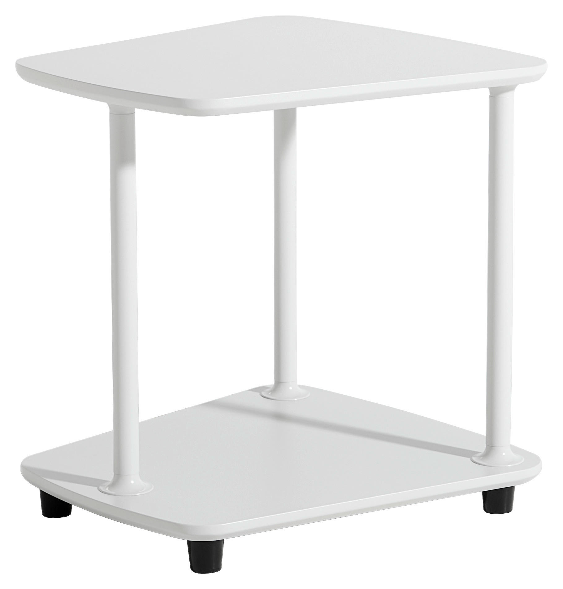 ODKLÁDACÍ STOLEK, šedobílá - šedá/šedobílá, Basics, kov/kompozitní dřevo (38/28/41cm) - Xora