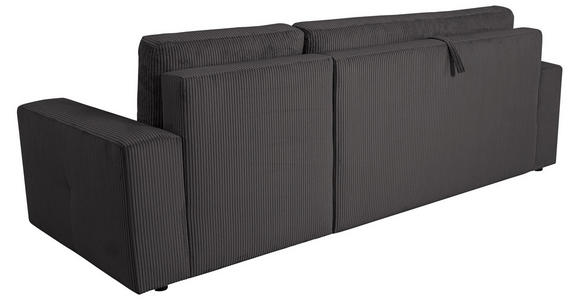 ECKSCHLAFSOFA  mit Cord Schieferfarben  - Schieferfarben/Schwarz, KONVENTIONELL, Textil (248/146cm) - Xora