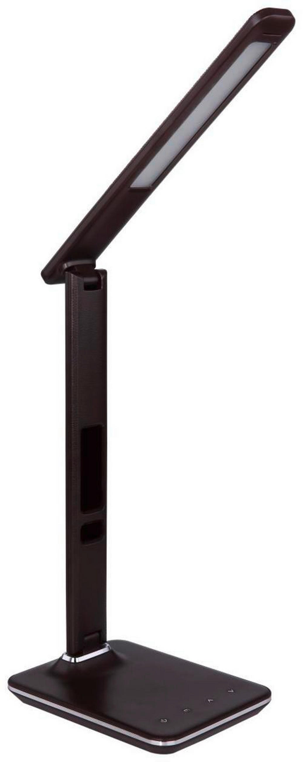 LED-SVETILKA ZA PISALNO MIZO  Tanna   31/14/59,5 cm          - barve kroma/temno rjava, Basics, umetna masa (31/14/59,5cm) - Globo
