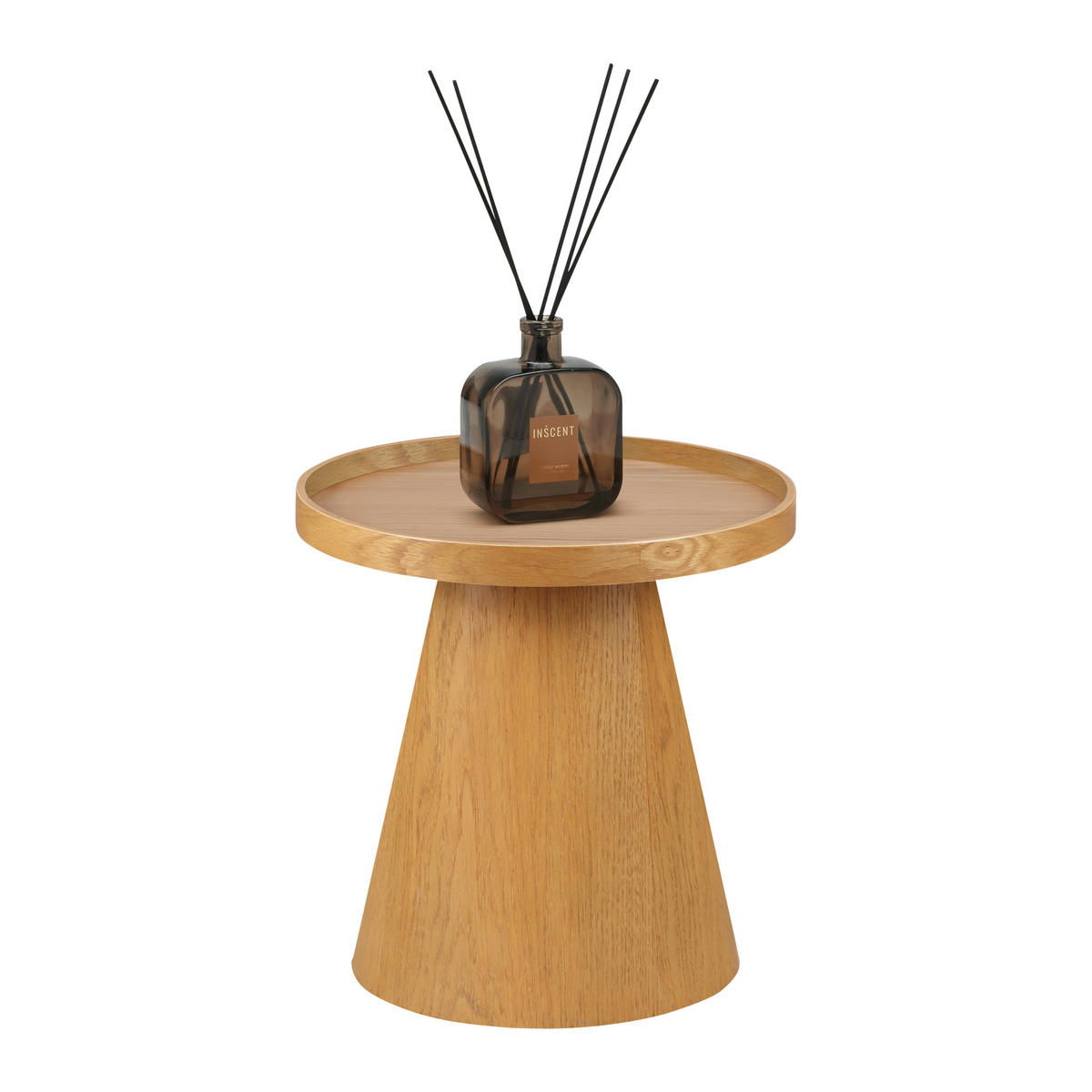 BEISTELLTISCH 50/50/41 cm Eiche furniert Eichefarben rund  - Eichefarben, Basics, Holz/Holzwerkstoff (50/50/41cm) - Xora
