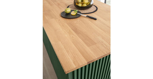 KÜCHENINSEL in Grün - Eichefarben/Grün, Basics, Holz/Holzwerkstoff (160/88/90cm) - Xora