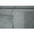 ECKSOFA in Webstoff Grau  205/280 cm  - Schwarz/Grau, Design, Textil/Metall (205/280cm) - Xora