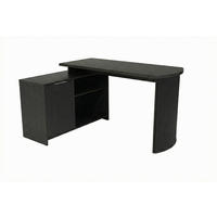 ECKSCHREIBTISCH 150/120/75 cm Schwarz, Eichefarben Kabeldurchlass, Stauraum, seitenverkehrt montierbar  - Eichefarben/Silberfarben, Modern, Holzwerkstoff/Metall (150/120/75cm) - MID.YOU