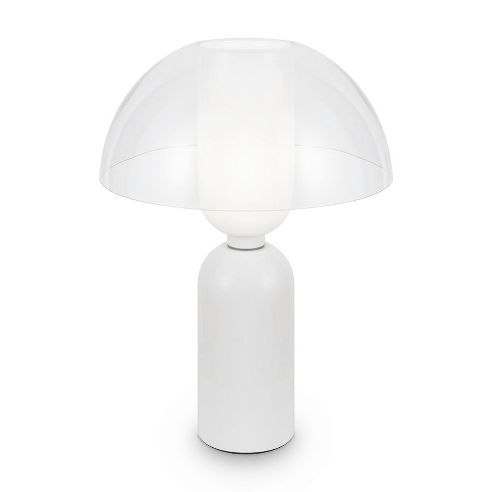 STOLNÁ LAMPA, 30/42,5 cm  - biela, Modern, kov/keramika (30/42,5cm) - MAYTONI