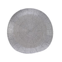 BORDSTABLETT glas silver 35 cm  - silver, Lifestyle, glas (35cm)